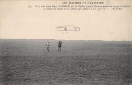 CPA AVIATION LES MAITRES DE L'AVIATION LE 7 AOUT 1909 ROGER SOMMER SUR SON BIPLAN FARMAN - ....-1914: Précurseurs