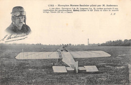 CPA AVIATION MONOPLAN MORANE SAULNIER PILOTE PAR M.AUDEMARS - ....-1914: Précurseurs