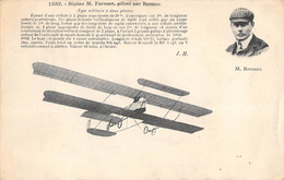 CPA AVIATION BIPLAN M.FARMAN PILOTE PAR RENAUX - ....-1914: Précurseurs