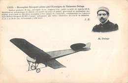 CPA AVIATION MONOPLAN NIEUPORT PILOTE PAR L'ENSEIGNE DE VAISSEAU DELAGE - ....-1914: Precursores