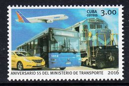 2016 Cuba Ministry Of Transport Buses Trains Taxis Aviation Complete Set Of 1 MNH - Unused Stamps