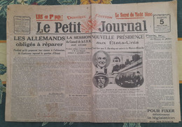 Quotidien Le Petit Journal 5 Mars 1921nouvelle Présidence Aux Etats Unis Harding A La Maison Blanche - Le Petit Journal