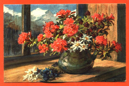 CPA Illustrateur A Haller " Fleurs Dans Un Vase " - Haller, A.