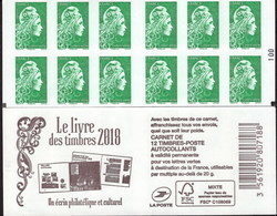 CARNET 1598-C 3a Marianne D' YSEULT YZ "LE LIVRE DES TIMBRES 2018" Avec Double Carré Noir. Produit à Saisir. - Moderne : 1959-...