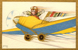 CPA Illustrateur Italien Italia Signé ? * Enfant Aviateur Aviation Avion Jaune * N°2199 - Sonstige & Ohne Zuordnung
