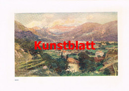 D101 151 E.H.Compton Bozen Bolzano Dolomiten Panorama Kunstblatt 1908 !!! - Sonstige & Ohne Zuordnung