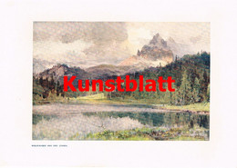 D101 153 E.H.Compton Misurinasee Dolomiten Lago Di Misurina Kunstblatt 1908 !!! - Andere & Zonder Classificatie