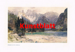 D101 154 E.H.Compton Dürrensee Lago Di Landro Monte Cristallo Kunstblatt 1908 !!! - Otros & Sin Clasificación