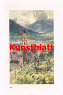 D101 156 E.H.Compton Meran Merano Dolomiten Kunstblatt 1908 !!! - Sonstige & Ohne Zuordnung