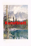 D101 157 E.H.Compton Karersee Lago Di Carezza Dolomiten Kunstblatt 1908 !!! - Otros & Sin Clasificación