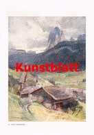 D101 158 E.H.Compton St. Ulrich Gröden Ortisei Dolomiten Kunstblatt 1908 !!! - Sonstige & Ohne Zuordnung