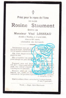 DP Rosine Staumont ° 1829 † Thuillies Thuin 1893 X Vital Losseau - Devotion Images