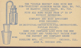 United States Postal Stationery Ganzsache Jefferson PRIVATE Print SURELINE MFG. Co. CHICAGO 1932 APPLETOWN (Arr.) - 1921-40