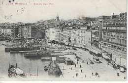 Carte Postale - CPA Dpt N°13 BOUCHES DU RHONE - Ecrite Et Datée De 1908 - MARSEILLE - Quai Du Vieux Port. - Vieux Port, Saint Victor, Le Panier