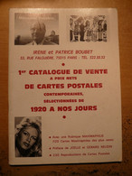 1er Catalogue De Vente De Cartes Postales Irène Et Patrice Boubet - Books & Catalogs