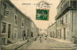 Lérouville * La Rue Nationale Et La Poste * Ptt * Villageois - Lerouville