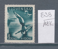 118K838 /  Slovakia 1944 Michel Nr. 150 MNH (**) Sport Turmspringer Diving Plongeon Wasserspringen Slovaquie Slowakei - Tauchen