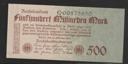 Allemagne Alemania Germany 500 Millarden Mark 1923 Pick 127a Neuf - 500 Miljard Mark