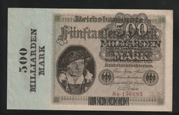 Allemagne Alemania Germany 500 Millarden Mark 1923 Pick 124 Neuf Un Pli Cental - 500 Milliarden Mark