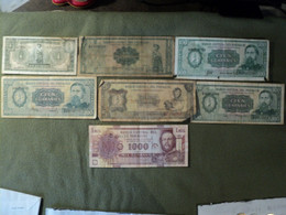 PARAGUAY. LOT DE 7 BILLETS DE BANQUE DIFFERENTS. 1952   ? / 2005 - Paraguay