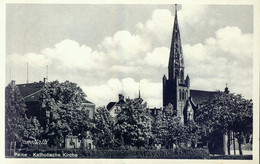 Rarität Wohnhäuser Kath. Kirche Peine 25.5.1935 Schöning Verlag Kleinformat - Peine