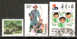 CHINE  1999---N°3658/3720/3749---OBL VOIR SCAN - Used Stamps
