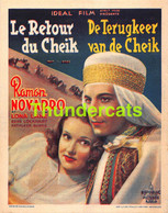 AFFICHETTE LE RETOUR DU CHEIK RAMON NOVARRO ROMA 1938 CINEMA ANTWERPEN - Publicité Cinématographique