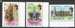 Liberia  1978  Sc#813-5   Coronation  Set   MNH  2016 Scott Value $3.75 - Liberia