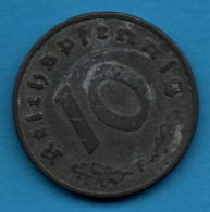 DEUTSCHES REICH 10 REICHSPFENNIG 1941 F KM# 101 (svastika) - 10 Reichspfennig