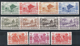 Nouvelles HEBRIDES Timbres Poste N°144* à 154* Neufs Charnière TB Cote 75.00€ - Nuevos