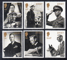 2017 Jersey King George VI Complete Set Of 6 + Souvenir Sheet MNH  @ BELOW FACE VALUE - Jersey