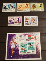 MALAGASY/MADAGASCAR OLYMPIC GAMES MONTREAL CANADA 1976 SET & BLOCK PERFORED MNH - Zomer 1976: Montreal