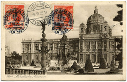 AUTRICHE CARTE POSTALE PAR AVION -WIEN DEPART PHILATELISTISCHE TAGUNGEN 5 VII 28 WIEN 1928 POUR L'AUTRICHE - Autres & Non Classés