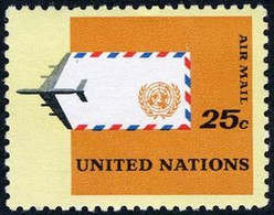 NATIONS UNIES  ( New York)  - Lettre Avec Avion - Poste Aérienne