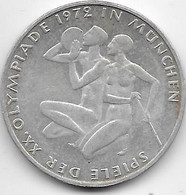 Allemagne - 10 Mark 1972 - Argent - Commemorative