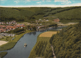 D-34399 Oberweser - Oberweserbergland - Gieselwerder - Dampfer - Weserbrücke - Luftbild - Aerial View - Bad Karlshafen