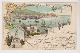 Ricordo Di Genova - Litho Gruss - F.p. -  Fine '1800 - Greetings From...
