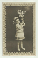 BAMBINA CON FIORI 1912 VIAGGIATA  FP - Other & Unclassified