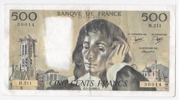 500 Francs Pascal 5 – 7 – 1984, Alph. H 211 N° 30014, TTB/SUP - 500 F 1968-1993 ''Pascal''