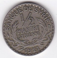 Banque De Syrie, Protectorat Français, 1/2 Piastre 1921. Cupro-nickel, Lec# 4 - Syrien