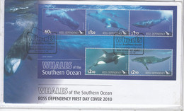 Ross Dependency 2010 Whales Of The Southern Ocean  M/s  FDC (RS157) - FDC