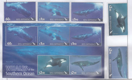 Ross Dependency 2010 Whales Of The Southern Ocean  5v + M/s  (RS157A) - Ongebruikt