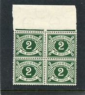 IRELAND/EIRE - 1940  POSTAGE DUE 2d WMK E BLOCK OF 4  MINT NH  SG D8 - Strafport