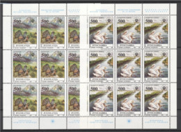 Yugoslavia 1992, Nature, Birds, Pheasants, Pellican, 2sheetlets - Perdrix, Cailles