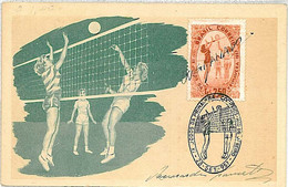 17294  -  BRAZIL - POSTAL HISTORY - MAXIMUM CARD  -  Sport VOLLEYBALL 1957 - Maximum Cards