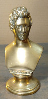 Buste En Laiton Theodor Körner, 18 Cm/ Brass Bust Theodor Körner, 18 Cm - Otros & Sin Clasificación