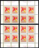 Canada Sc# 707 MNH PB Set/4 1977 2c Western Columbine - Unused Stamps