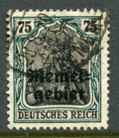 MEMEL 1920  Overprint On Germany 75 Pf. Used.  Michel 8a  Signed Huylmans BPP - Memelgebiet 1923