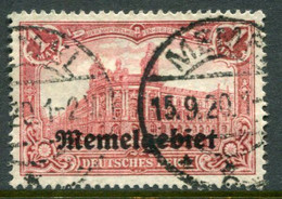 MEMEL 1920  Overprint On Germany 1 Mk. Used.  Michel 9 - Memelgebiet 1923