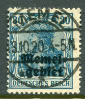 MEMEL 1920  Overprint On Germany 30 Pf, Used.  Michel 15 - Memel (Klaipeda) 1923